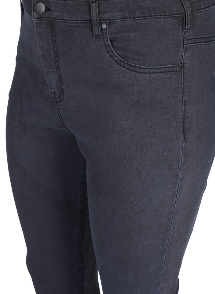 Højtaljede super slim Amy jeans, Grå, Packshot image number 2