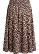 Midinederdel med leopardprint og A-form, , Packshot image number 1