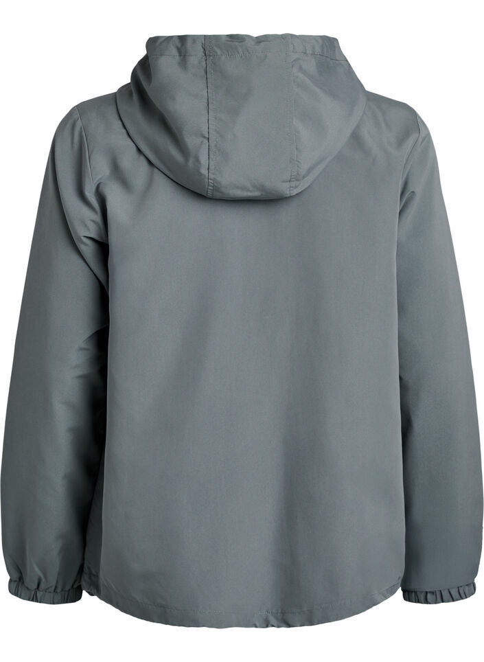 Let jakke med h&aelig;tte og lynl&aring;s, Gr&oslash;n, Packshot image number 1