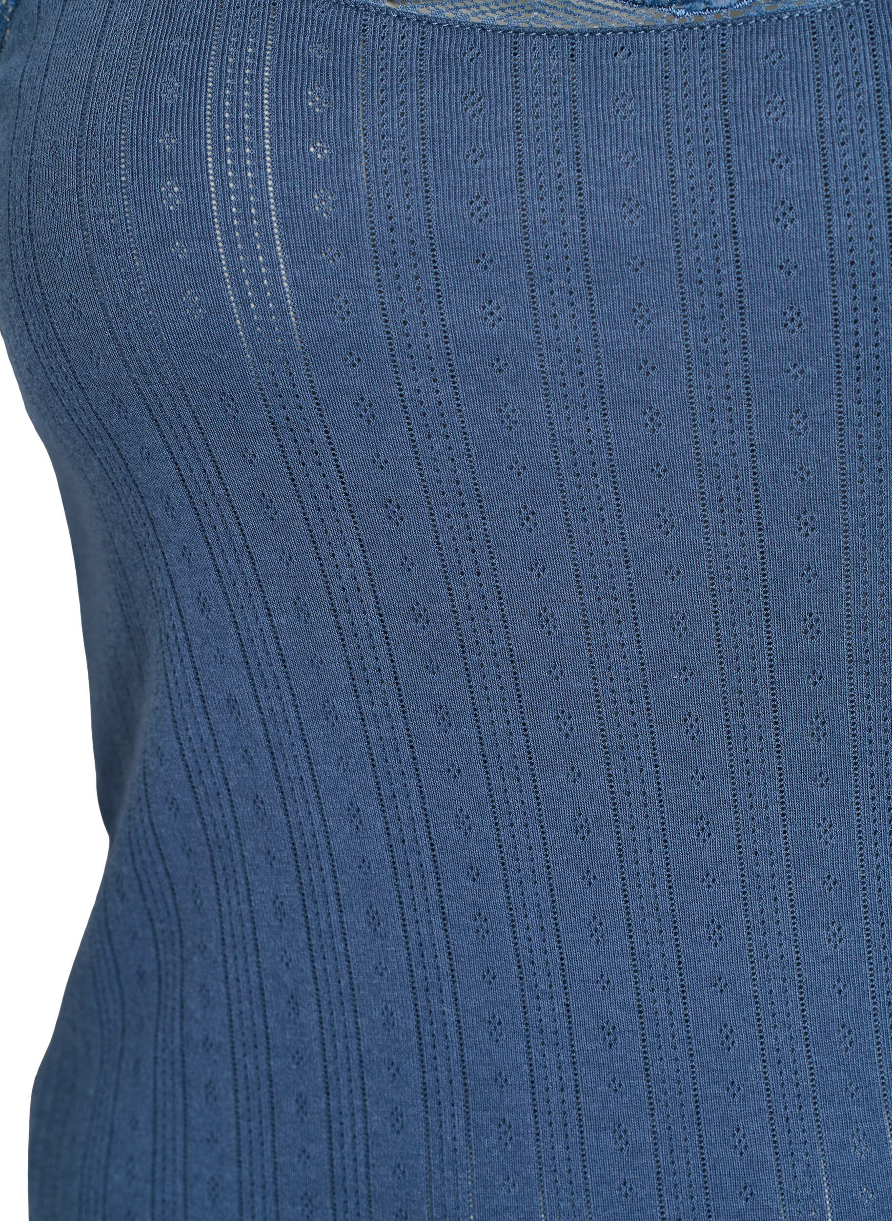 Zizzi Natkjole med tynde stropper og strukturm&oslash;nster, Bl&aring;, Packshot image number 2