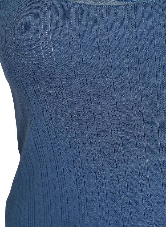 Natkjole med tynde stropper og strukturm&oslash;nster, Bl&aring;, Packshot image number 2