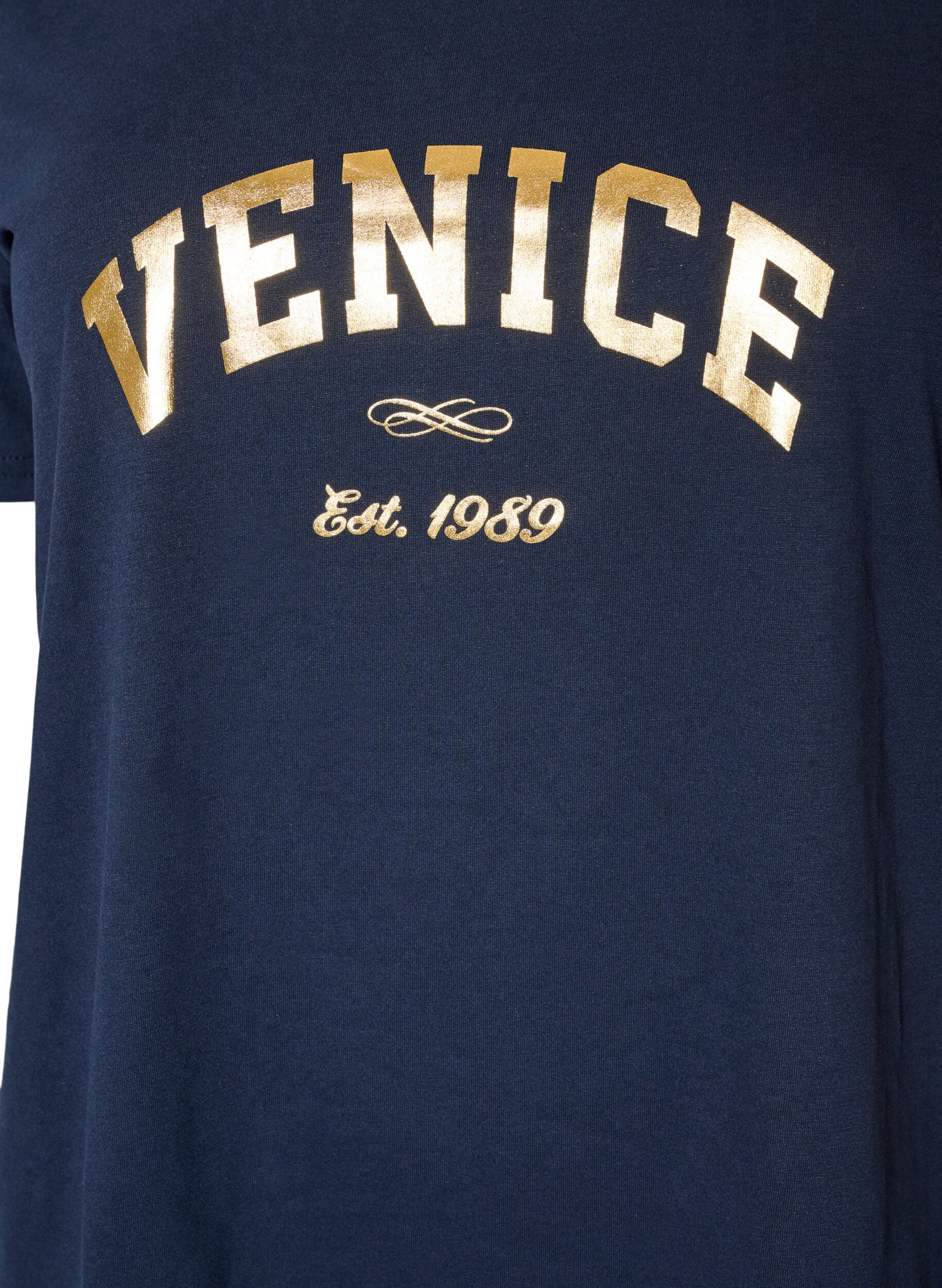 ZizziT-shirt med motiv, Bl&aring;, Packshot image number 2