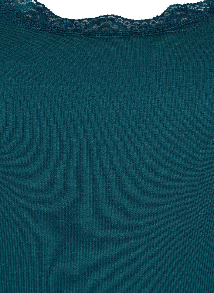 Top med blondekant, Gr&oslash;n, Packshot image number 2