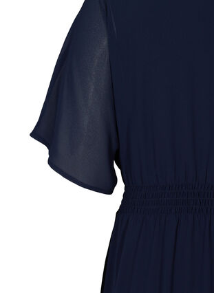Lang kjole med smock og korte ærmer, Night Sky, Packshot image number 2