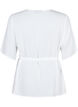 Viskosebluse med wrap, Bright White, Packshot image number 1