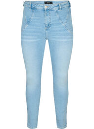 H&oslash;jtaljede Amy jeans med super slim fit, Light blue