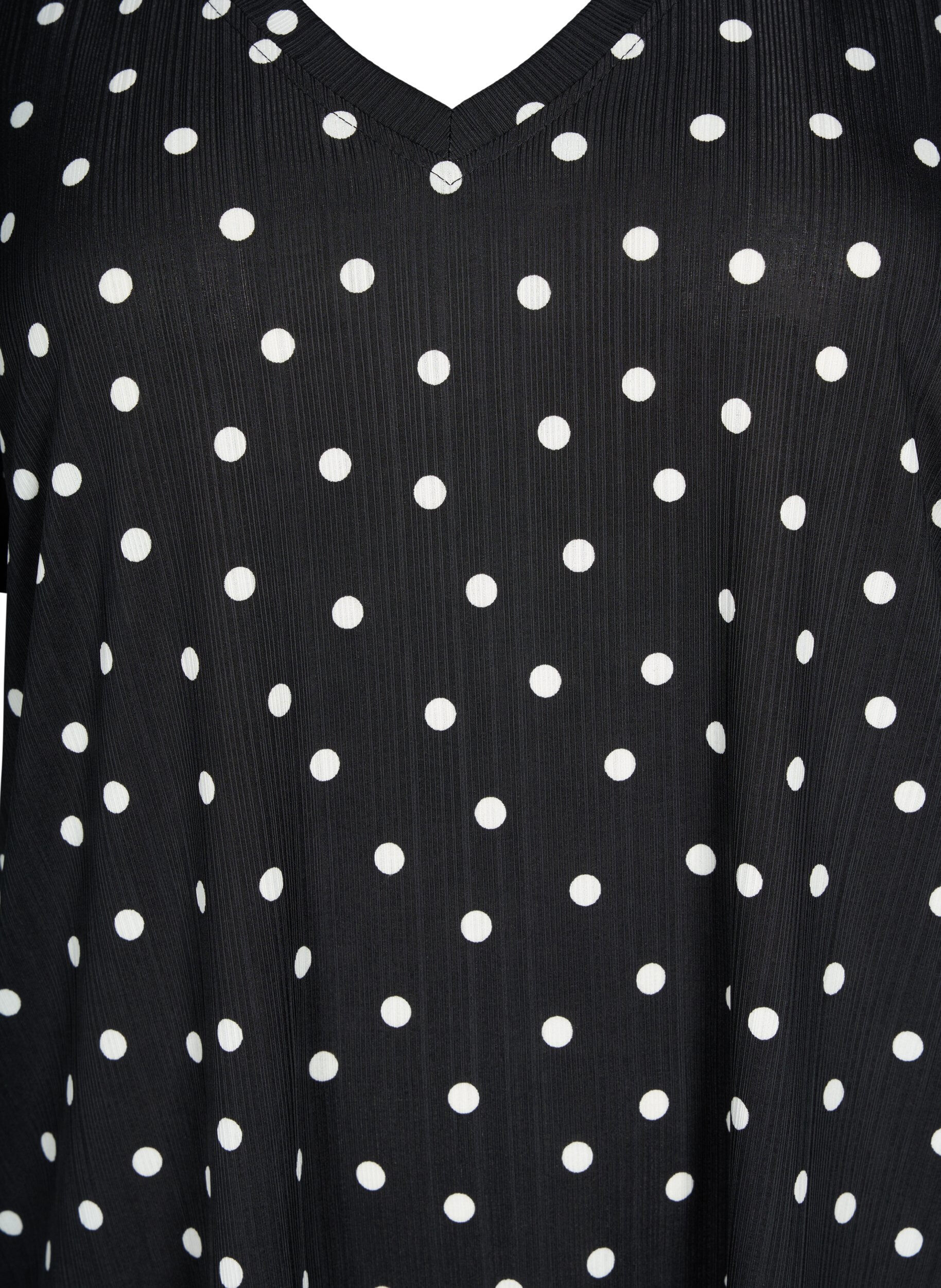 Zizzi FLASH - Printet t-shirt med v-hals, Black Dot, Packshot image number 2