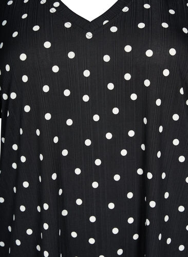FLASH - Printet t-shirt med v-hals, Black Dot, Packshot image number 2