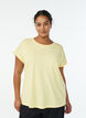 Kort&aelig;rmet t-shirt i bomuldsblanding, Gul, Model image number 0