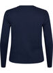 Lang&aelig;rmet basis T-shirt med rund hals, Bl&aring;, Packshot image number 1
