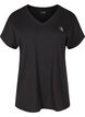 L&oslash;s tr&aelig;nings t-shirt med v-hals, Sort, Packshot image number 0