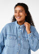 Stribet denimskjorte med brystlommer, Light B.Denim Stripe, Model image number 2