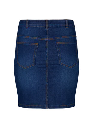 FLASH - Tætsiddende denim nederdel, Dark Blue Denim, Packshot image number 1