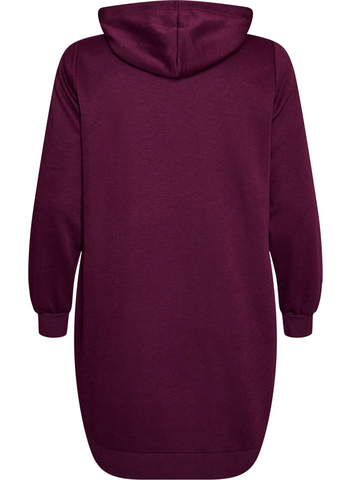 Lang h&aelig;ttetr&oslash;je med lynl&aring;s og lommer, Lilla, Packshot image number 1