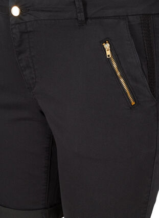 Tætsiddende shorts med lommer, Black, Packshot image number 2