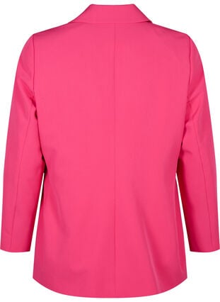 Klassisk blazer med knaplukning, Pink Yarrow, Packshot image number 1