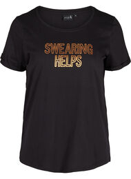 Trænings t-shirt med print, Black Swearing