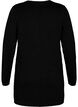 Lang strikcardigan i viskosemix., Sort, Packshot image number 1