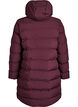 Pufferfrakke med hætte og lommer, Mørk Bordeaux, Packshot image number 1