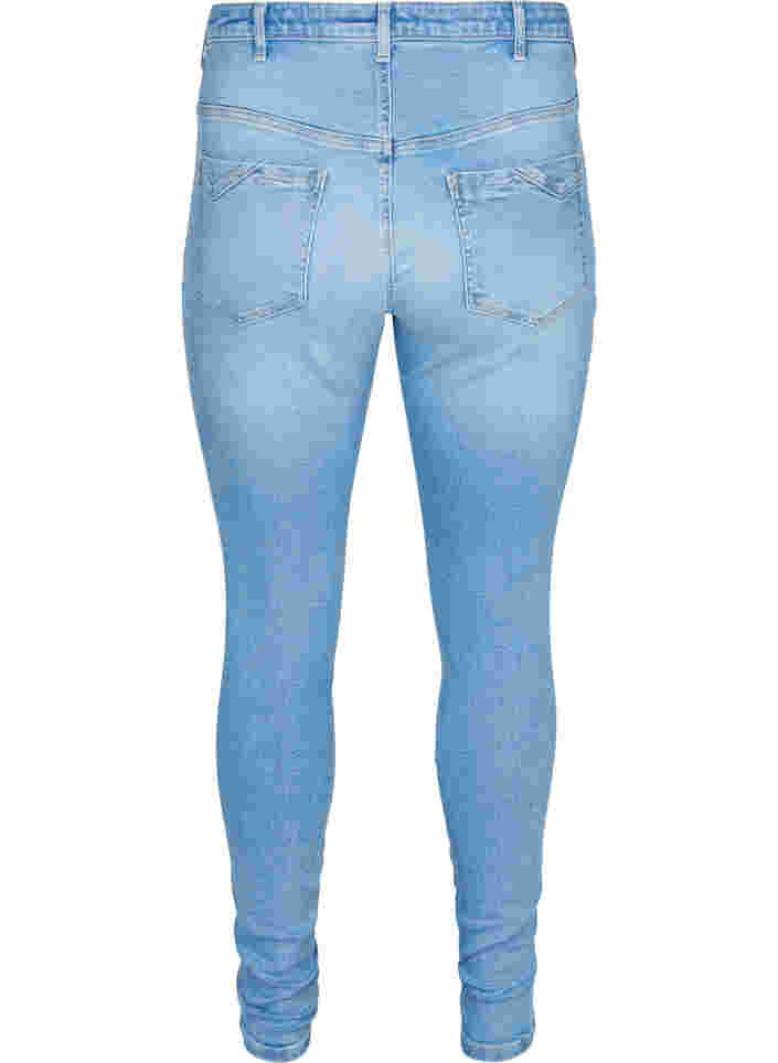 Super slim Amy jeans med markante syninger, Light blue, Packshot image number 1