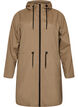 Parka i let materiale med h&aelig;tte, Brun, Packshot image number 0