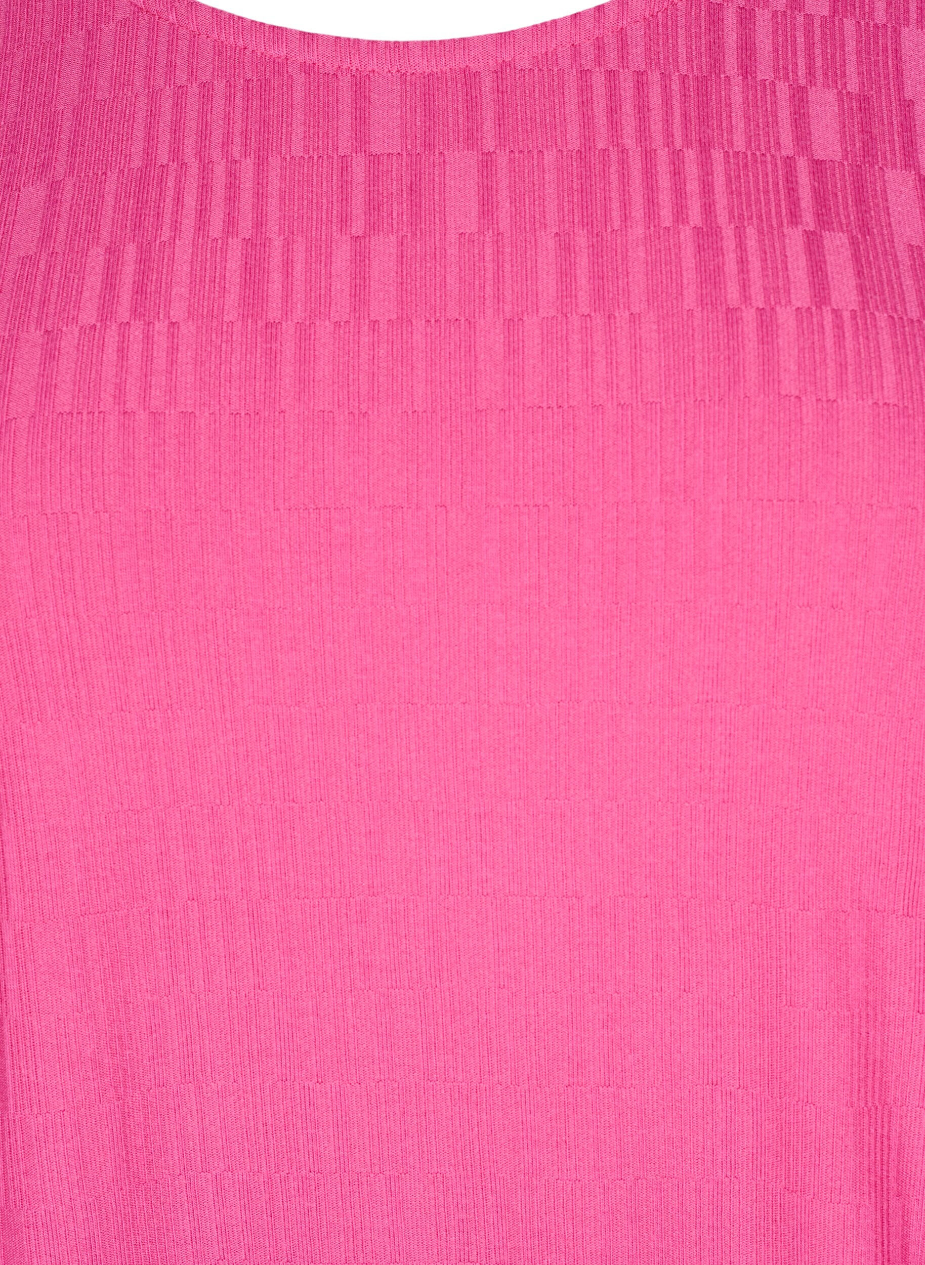 ZizziBluse med struktur og 3/4 &aelig;rmer, Lyser&oslash;d, Packshot image number 2