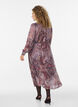 Midikjole med paisleyprint og elastisk talje, Lilla, Model image number 1