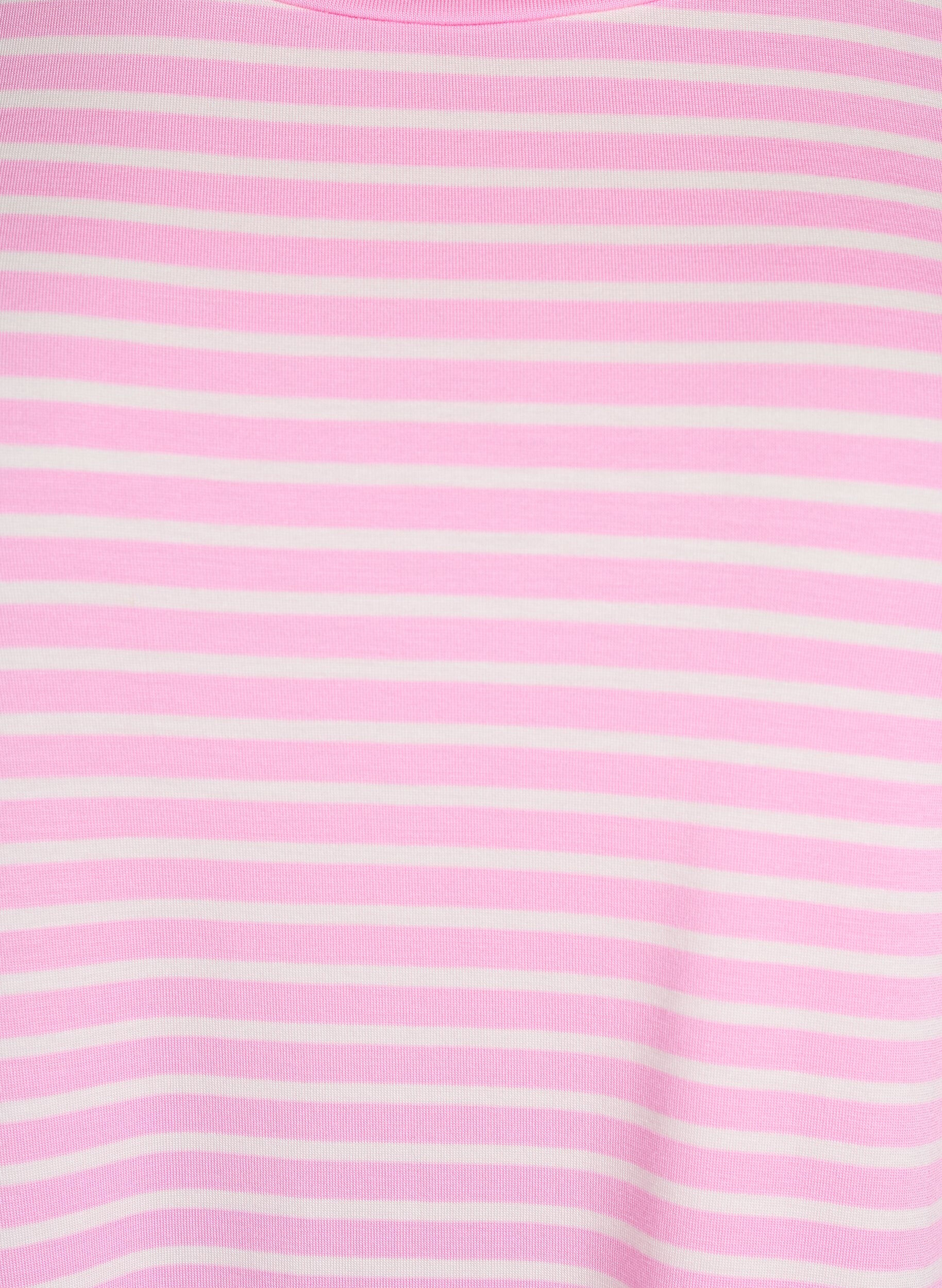 Zizzi T-shirt med TENCEL&trade; Lyocell og striber, Lyser&oslash;d, Packshot image number 2