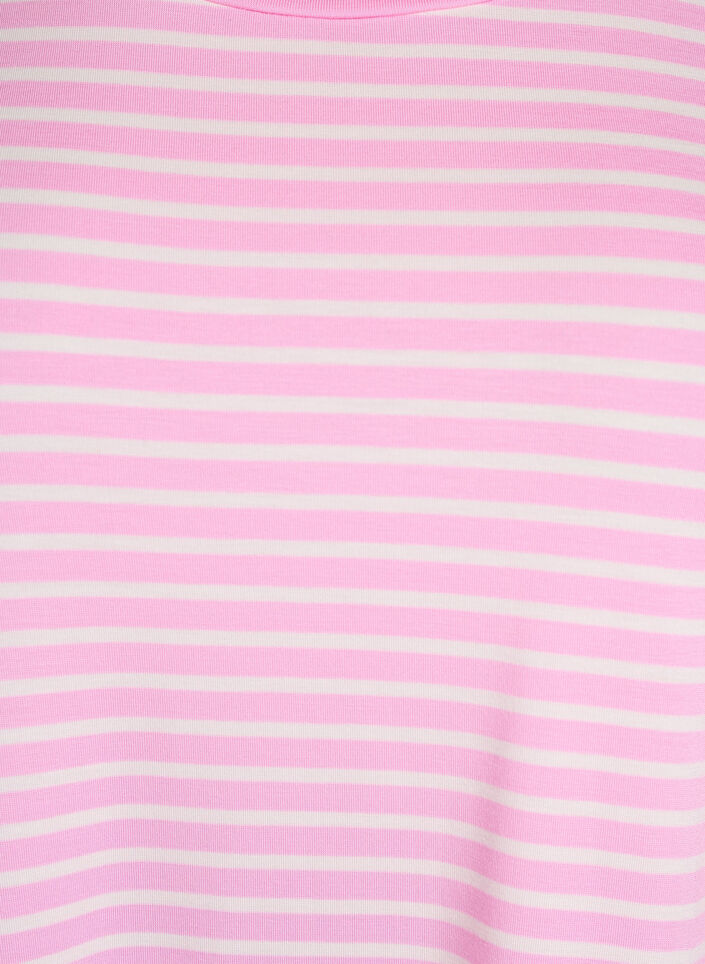 T-shirt med TENCEL&trade; Lyocell og striber, Lyser&oslash;d, Packshot image number 2