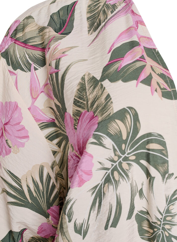 Kimono i viskose med 3/4 &aelig;rmer, Vanilla, Packshot image number 2