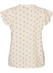 &AElig;rmel&oslash;s bluse med crochetb&aring;nd og fl&aelig;sedetalje, Beige, Packshot image number 1
