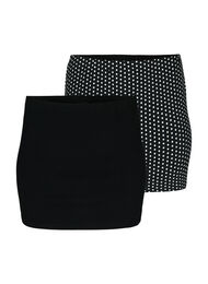 2-pak toppe forlænger, Black/Black Dot
