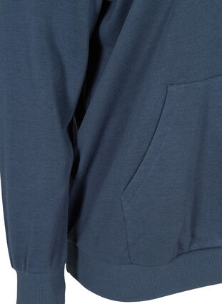 Sweatshirt med hætte og lomme, Black Iris, Packshot image number 3