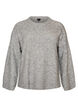 L&oslash;s strikbluse med alpaka og uld, Gr&aring;, Packshot image number 0