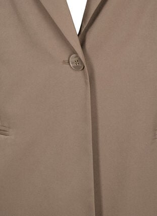 FLASH - Enkel blazer med knap, Walnut, Packshot image number 2