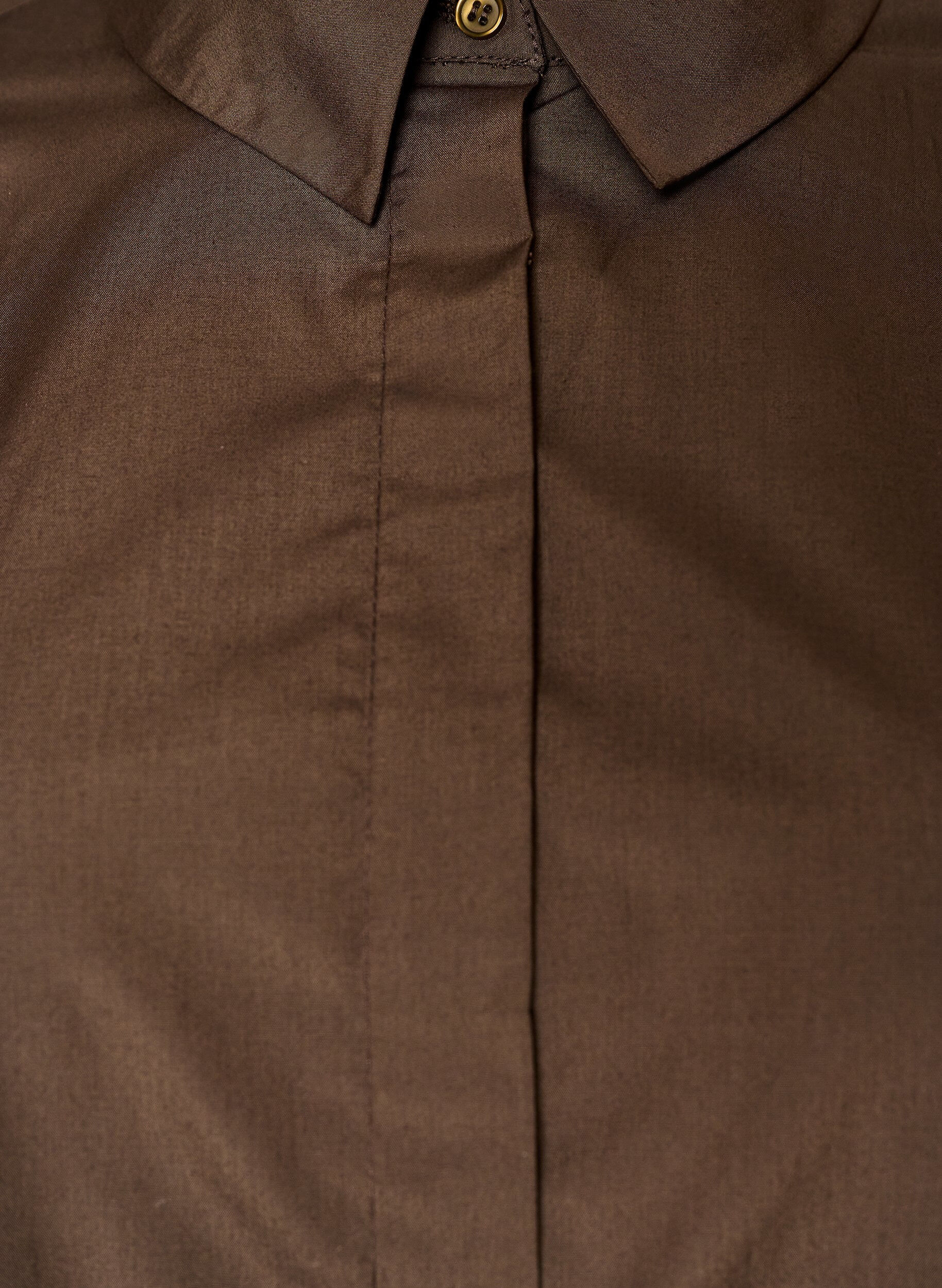 ZizziSkjorte med dekorativ rygdetalje, Brun, Packshot image number 2