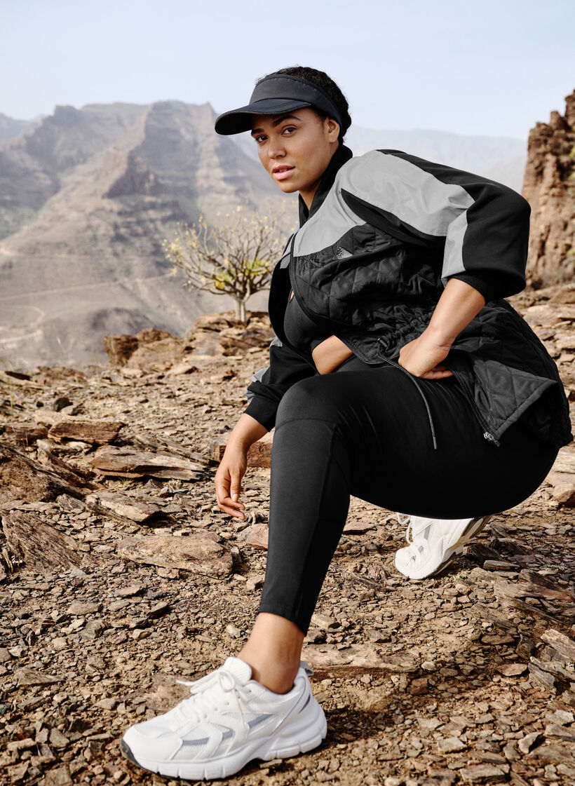 Reflekterende sportsjakke med justerbar talje, Black w. Reflex, Image image number 0