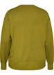 Strikcardigan med rund hals og knapper, Gr&oslash;n, Packshot image number 1