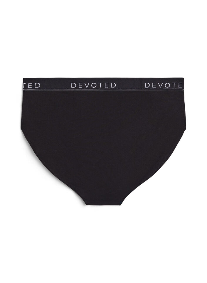 Bomulds trusse med regul&aelig;r talje, Sort, Packshot image number 1