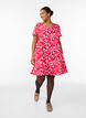 Kort a-shape kjole med blomsterprint, R&oslash;d, Model image number 1