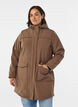 Vandafvisende softshelljakke med quiltet foer, Brun, Model image number 0