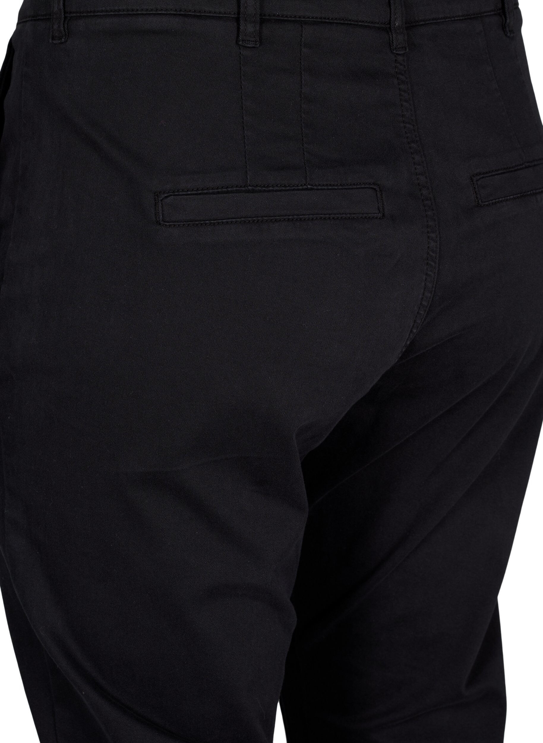 Zizzi Chinos i bomuld, Black, Packshot image number 3