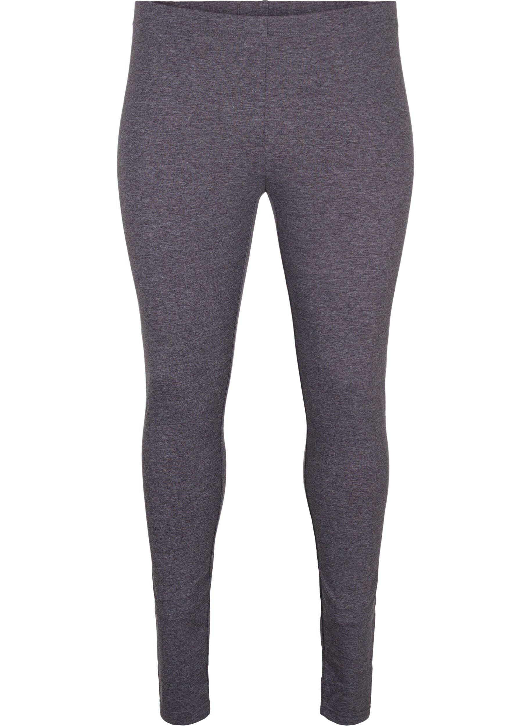 Zizzi Gr&aring;melerede leggings, Dark Grey Melange, Packshot image number 0