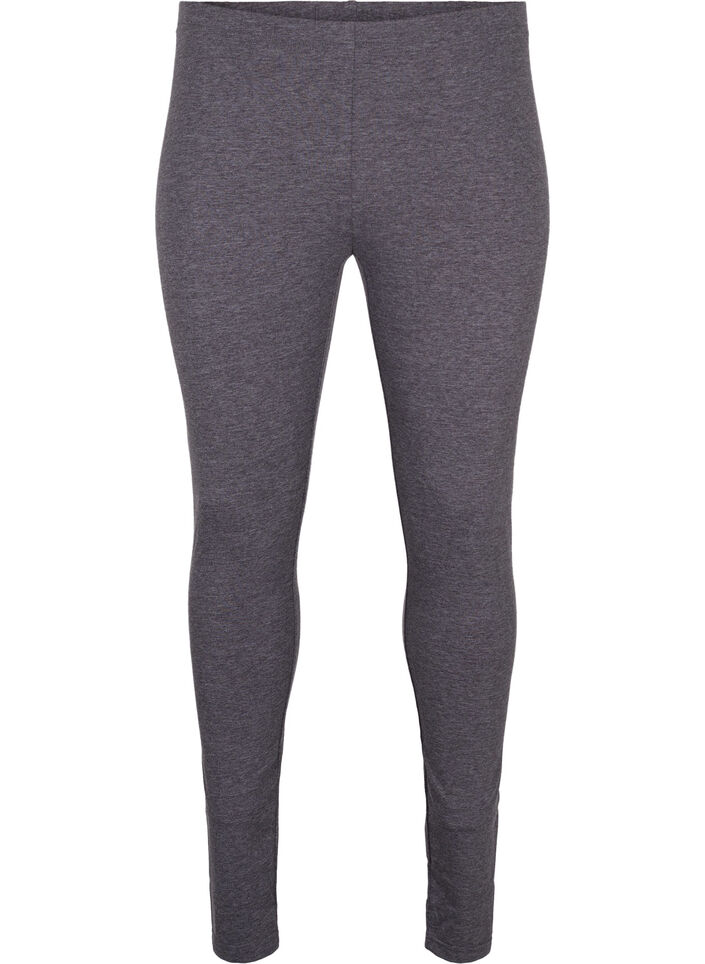 Gråmelerede leggings, Dark Grey Melange, Packshot image number 0