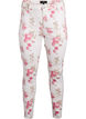 Super slim Amy jeans med blomsterprint, Vanilla, Packshot image number 0