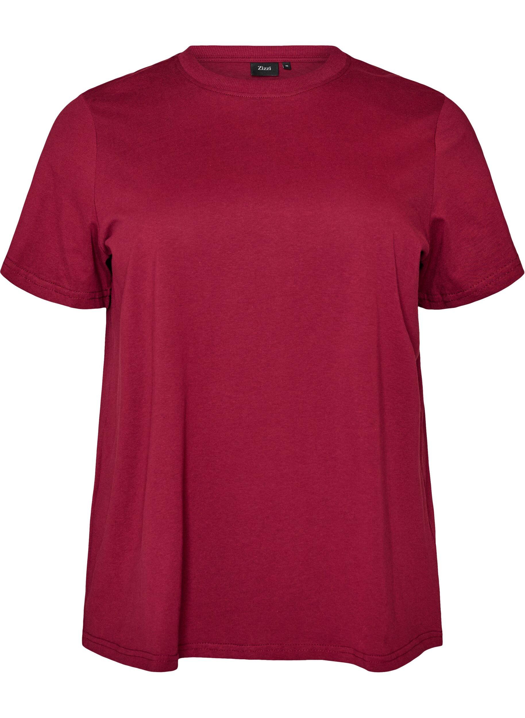 Basis t-shirt i bomuld med rund hals 