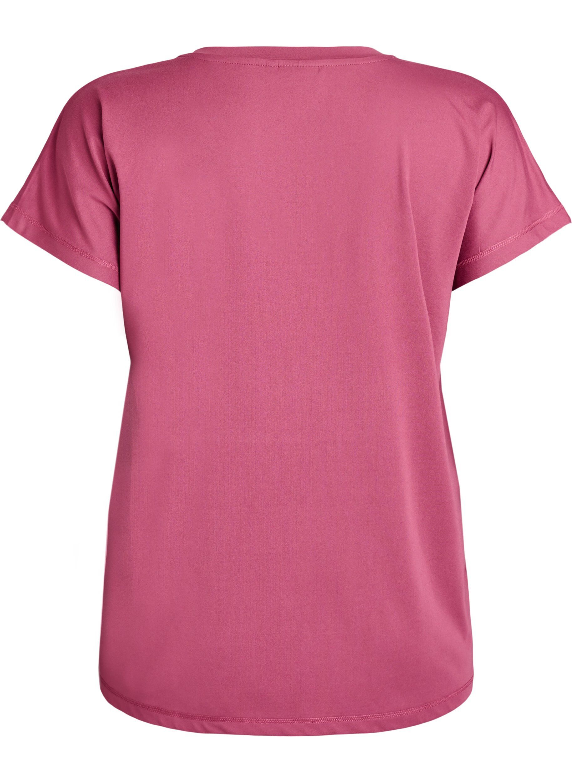 ZizziL&oslash;s tr&aelig;nings t-shirt med v-hals, R&oslash;d, Packshot image number 1