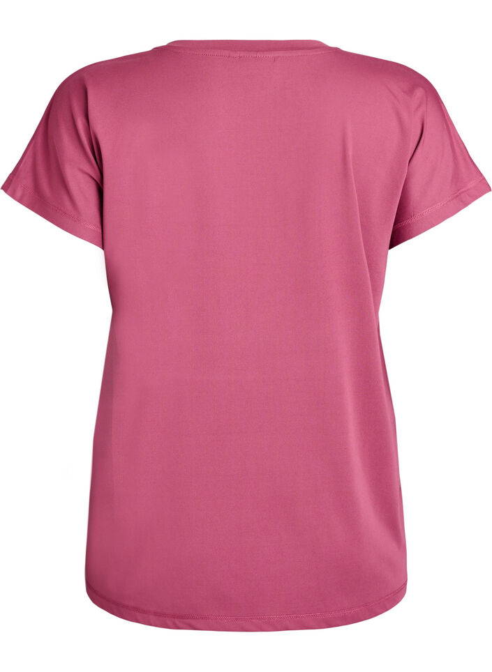 L&oslash;s tr&aelig;nings t-shirt med v-hals, R&oslash;d, Packshot image number 1