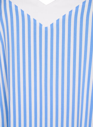 FLASH - Stribet stropkjole i viskose, L. Blue White Stripe, Packshot image number 2