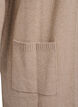 Meleret strik cardigan med lommer, Beige, Packshot image number 3